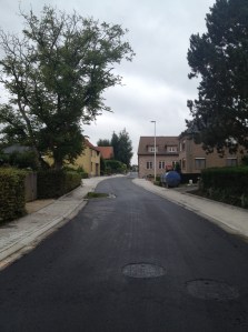 Over de lengte van het tracé werden snelheidsremmers aangebracht. Deze moeten nog beplant worden.