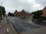 Aan de Begijnenborrestraat werd de verkeersplatteau al volledig verwijderd.